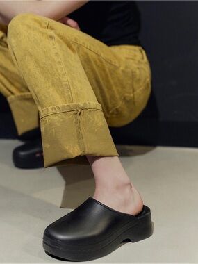 Lemon Jelly black magnolia slides size uk40 USA 9 women’s mule